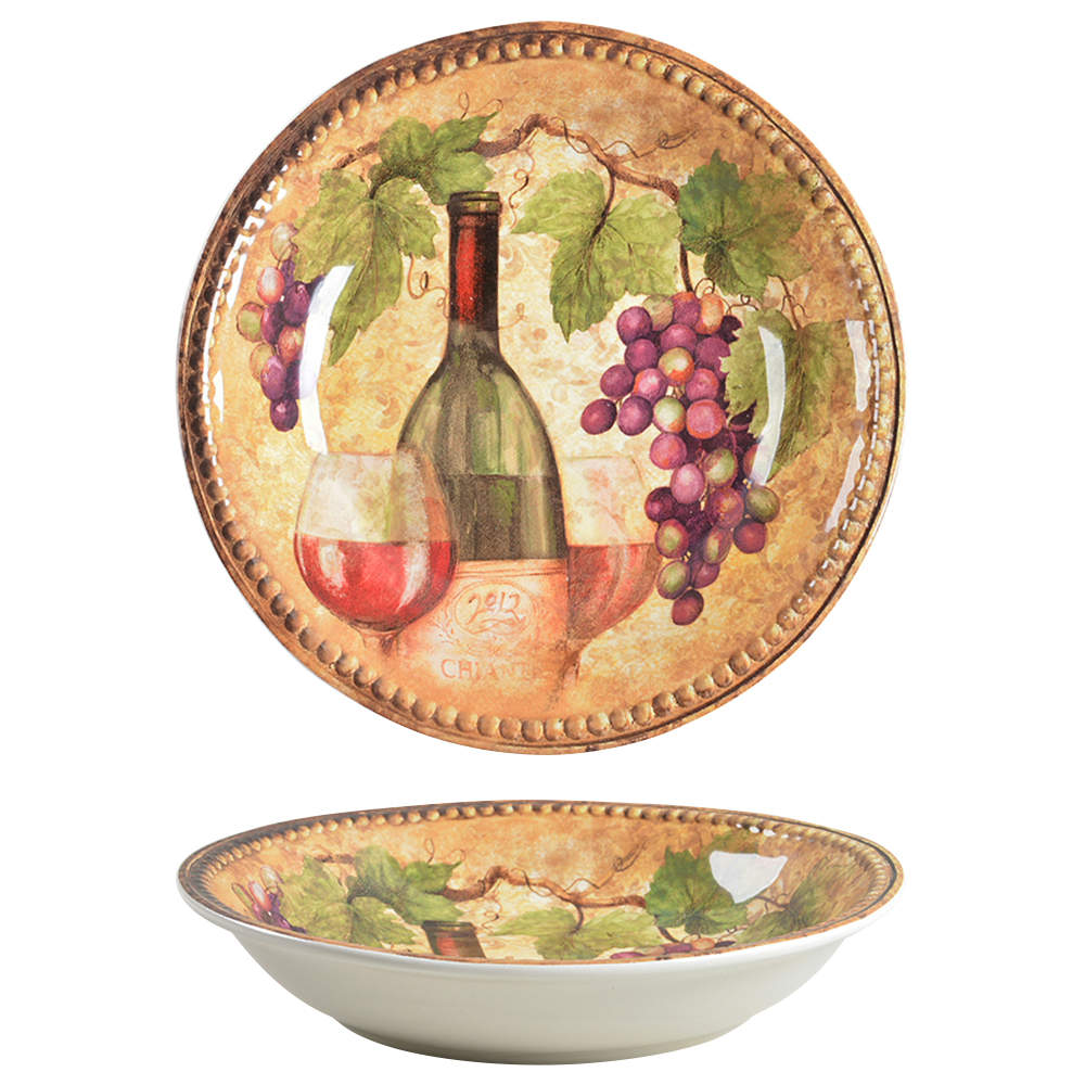 Gilded Wine 9" Soup/Pasta Bowl by Certified International-1