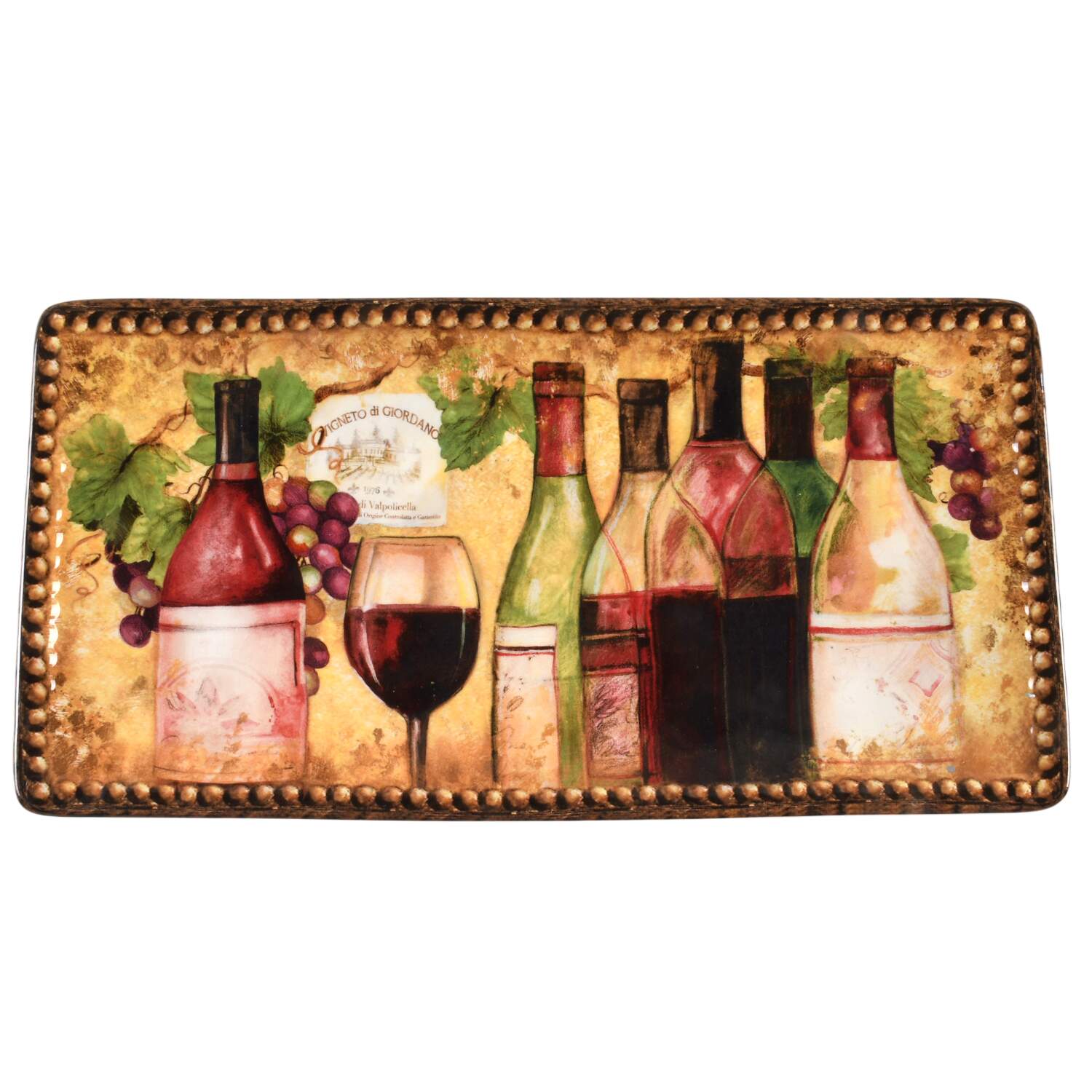 Gilded Wine 14" Bread Tray by Certified International-1