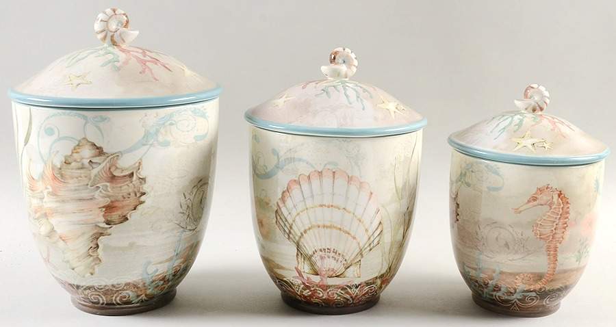 Coastal View (3 Piece) Canister Set (Box Set) by Certified International-1