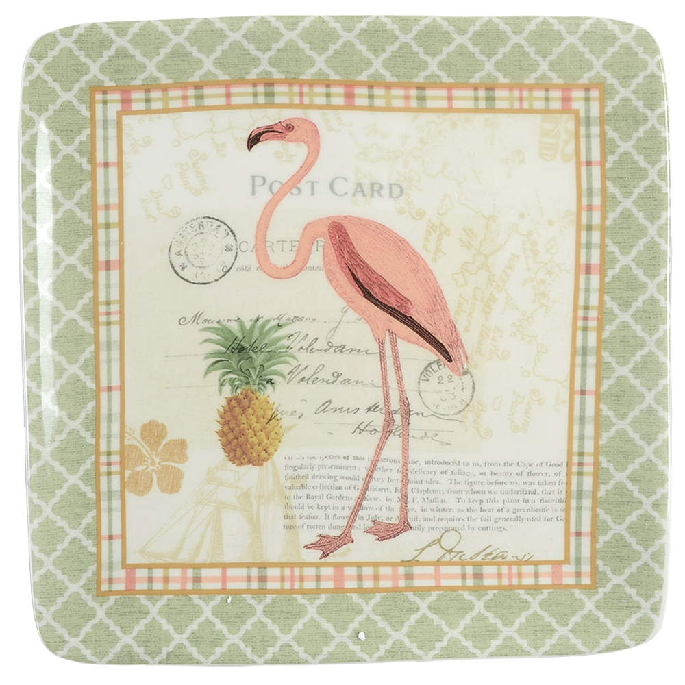 Floridian Square Salad/Dessert Plate by Certified International-1