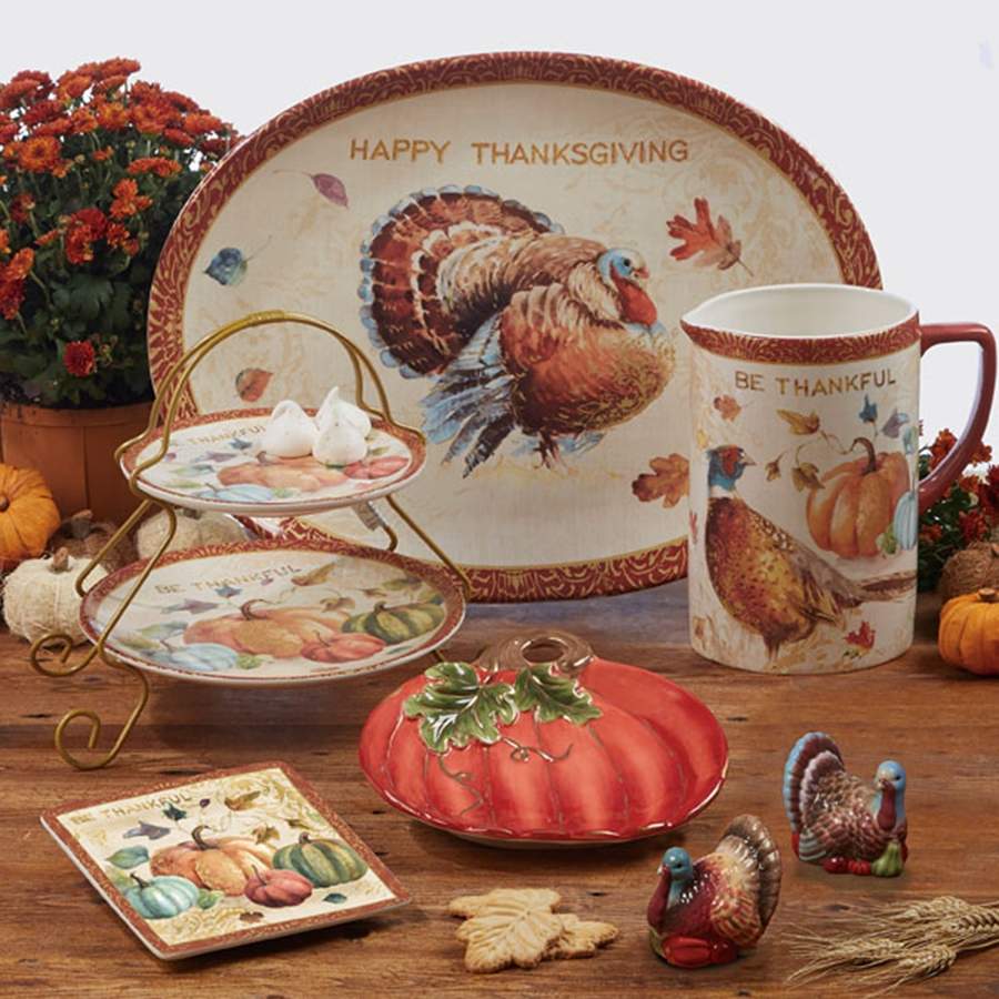 Fall Inspiration 18" Oval Turkey Serving Platter by Certified International-1