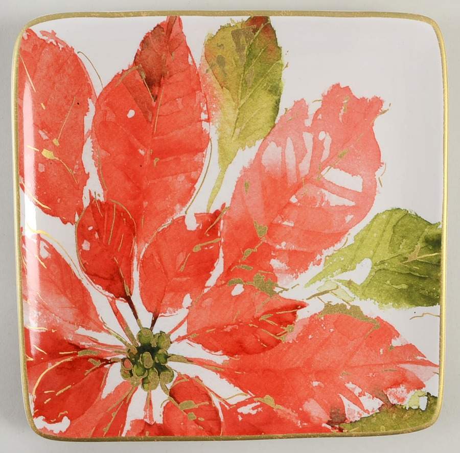 Home for the Holidays Square Salad/Dessert Plate by Certified International-1