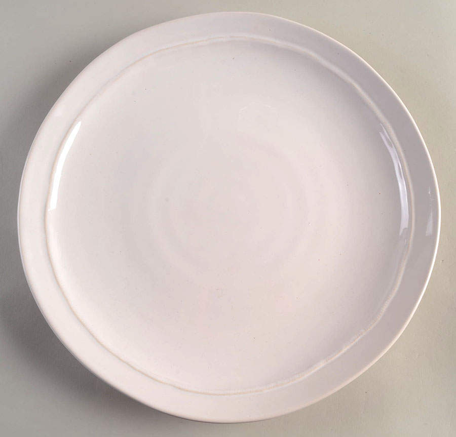 C7I4 White 13" Chop Plate (Round Platter) by Ceramisia-1