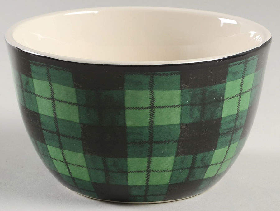 Winter's Plaid Individual Ice Cream Dish by Certified International-1