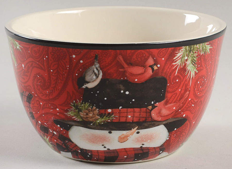 Winter's Plaid Individual Ice Cream Dish by Certified International-1