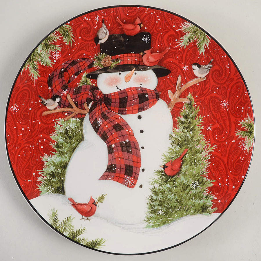 Winter's Plaid Dinner Plate by Certified International-1