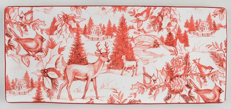 Winter Field Notes Rectangular Tray 11" by Certified International-1