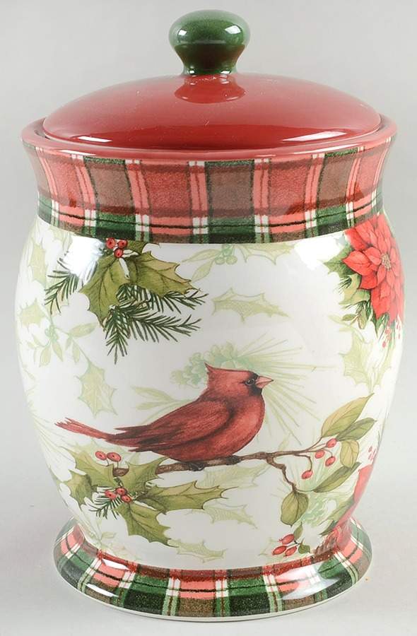 Winter Field Notes Lid for Biscotti Jar by Certified International-1