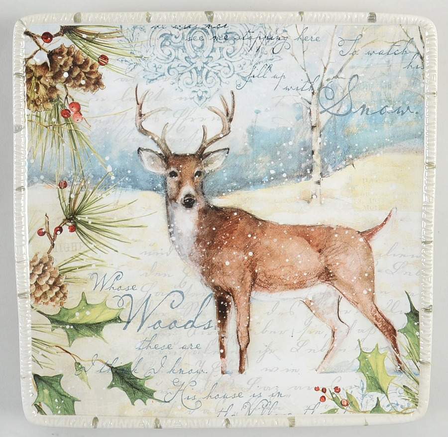 Winter Lodge Square Dinner Plate by Certified International-1