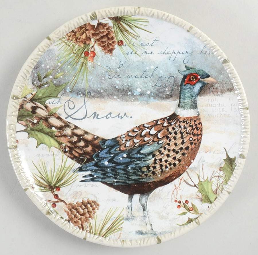 Winter Lodge Canape Plate by Certified International-1