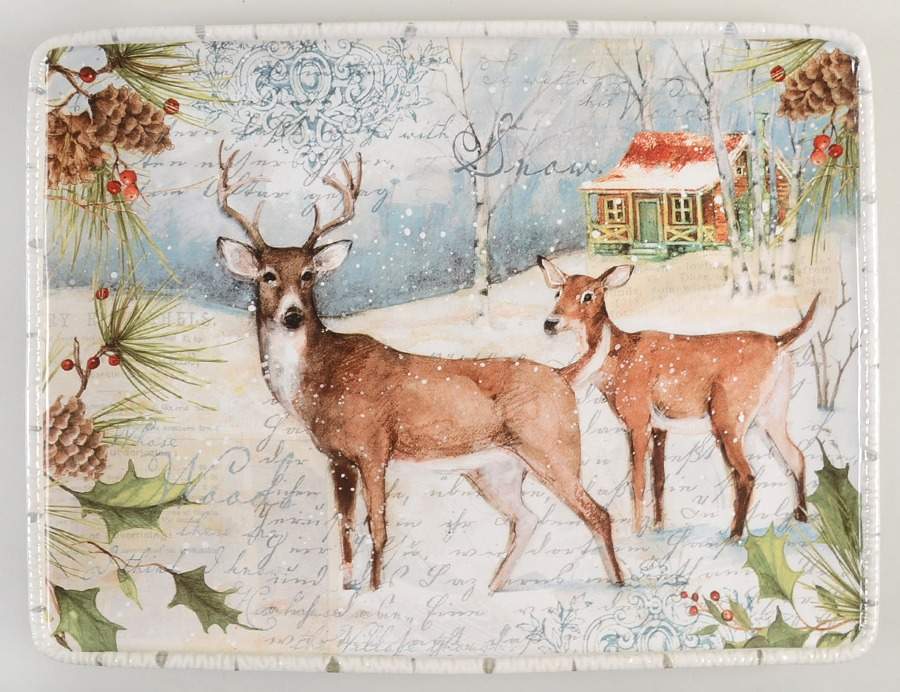 Winter Lodge 16" Rectangular Serving Platter by Certified International-1
