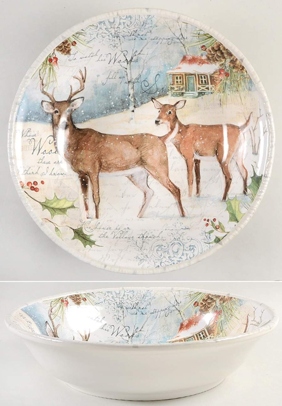 Winter Lodge 13" Pasta Serving Bowl by Certified International-1