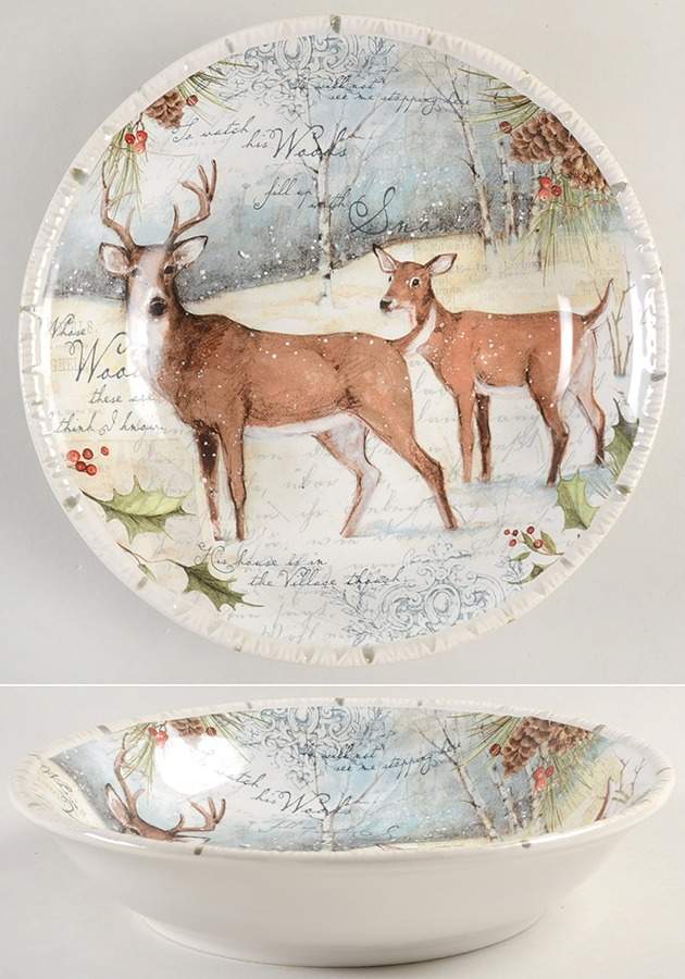 Winter Lodge 9" Soup/Pasta Bowl by Certified International-1