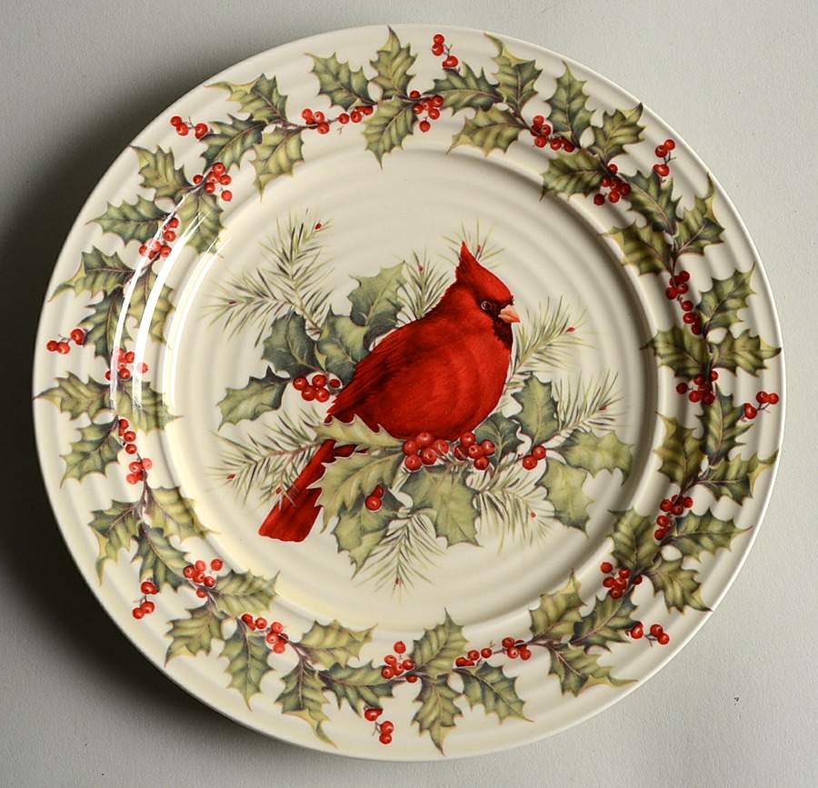 Plaid Tidings Salad/Dessert Plate by Cracker Barrel-1