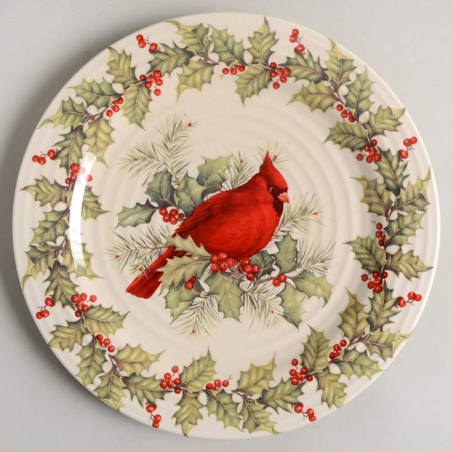 Plaid Tidings Dinner Plate by Cracker Barrel-1