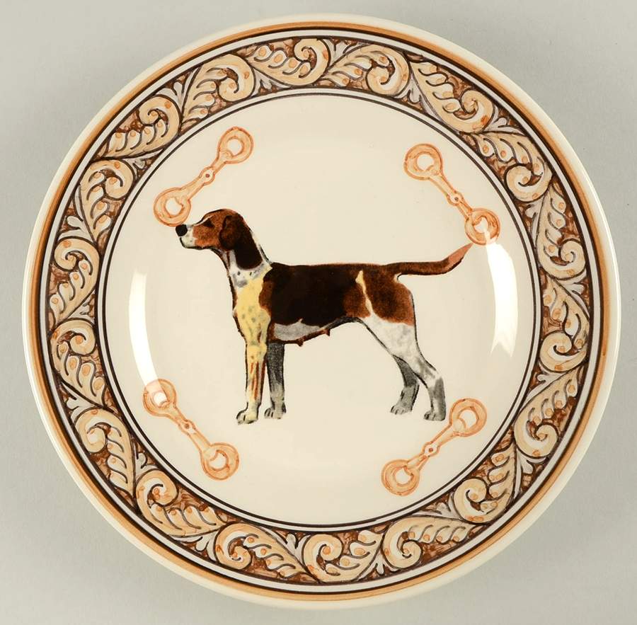 Heritage Hounds Salad/Dessert Plate by C E Corey-1