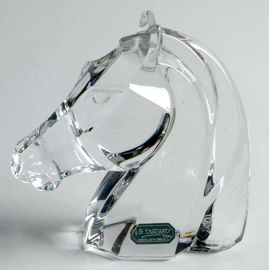 Animals & Figurines Horse Head - No Box by Cristal D'Arques - Durand-1