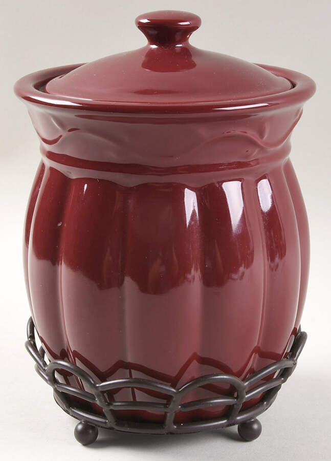Berry Small Canister w/Mtl Stand(Stand Fits All Canister by Celebrating Home-1