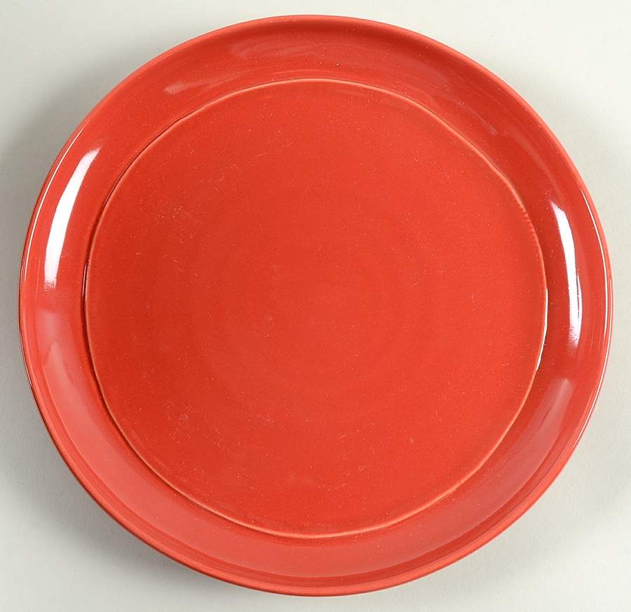 C7I4 Red Salad Plate by Ceramisia-1