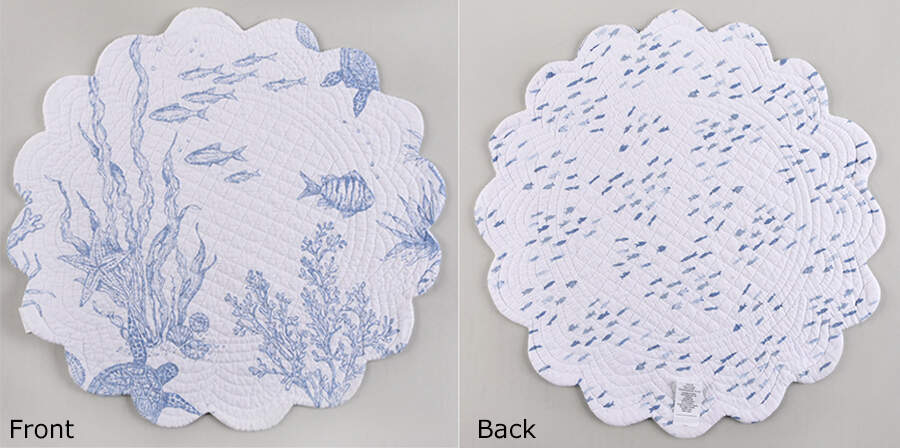 Table Linens & Accessories Round Cloth Placemat by C&F Enterprises-1