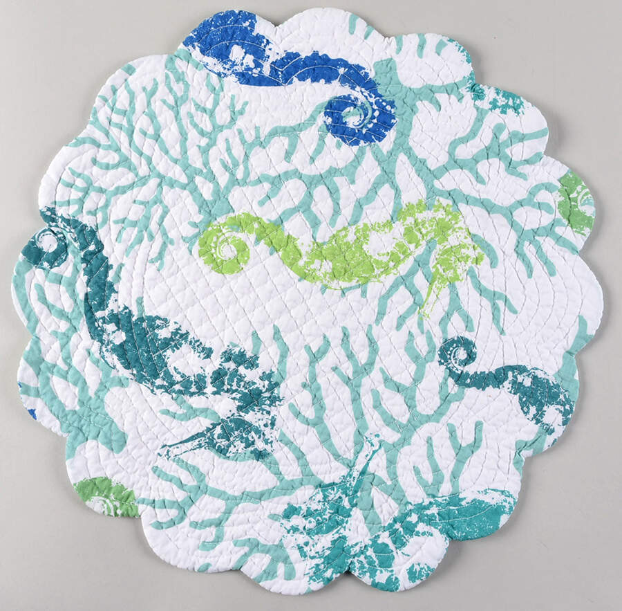Table Linens & Accessories Round Cloth Placemat by C&F Enterprises-1