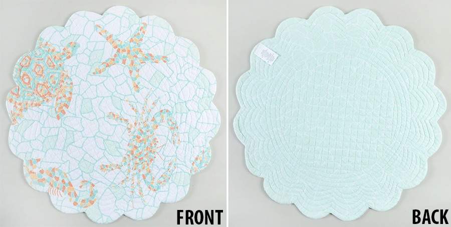 Table Linens & Accessories Round Cloth Placemat - Set of 4 by C&F Enterprises-1