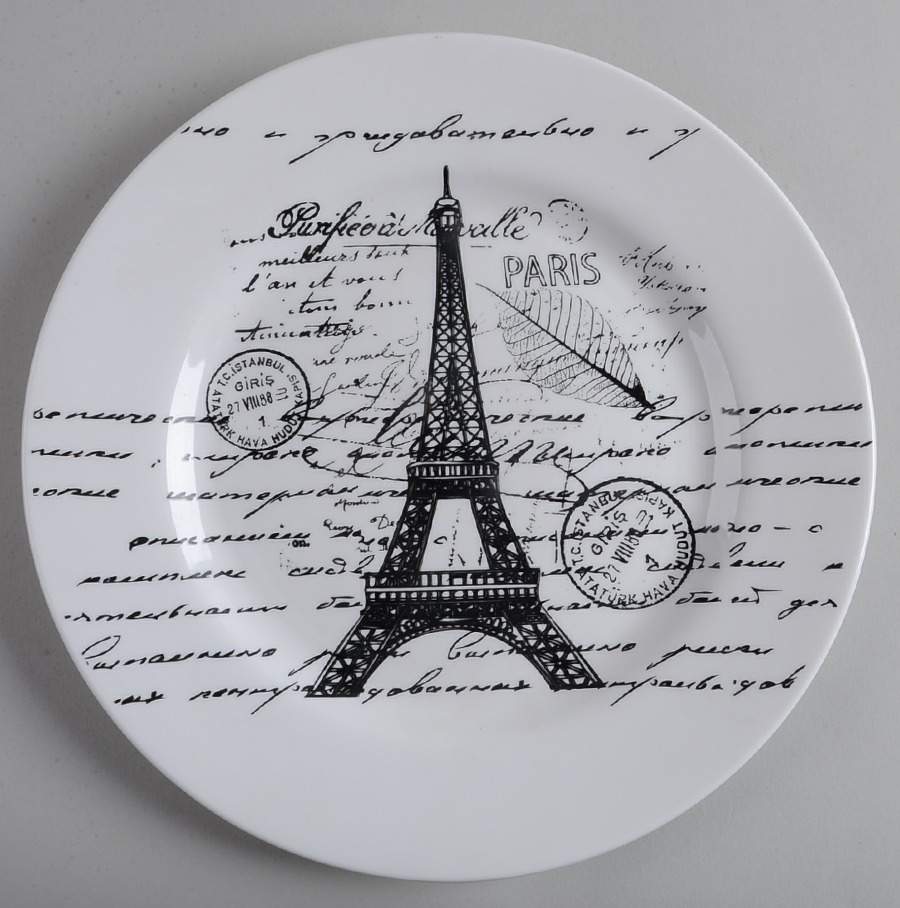 Eiffel Tower Dinner Plate by Ciroa-1