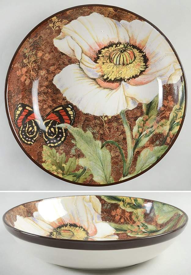 Poppy Garden 13" Pasta Serving Bowl by Certified International-1