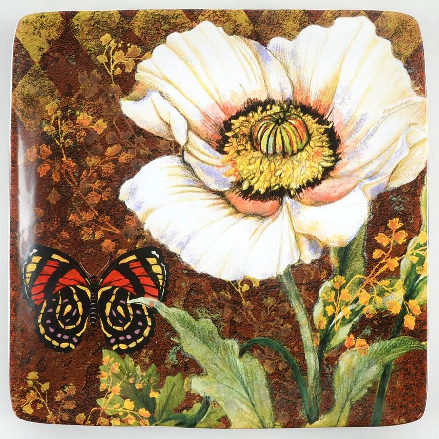 Poppy Garden Square Dinner Plate by Certified International-1
