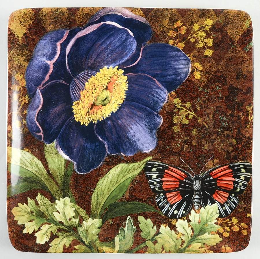 Poppy Garden Square Dinner Plate by Certified International-1