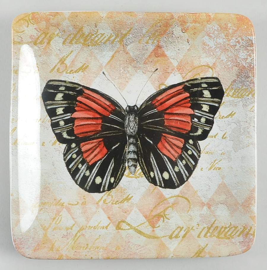 Poppy Garden Square Canape Plate by Certified International-1