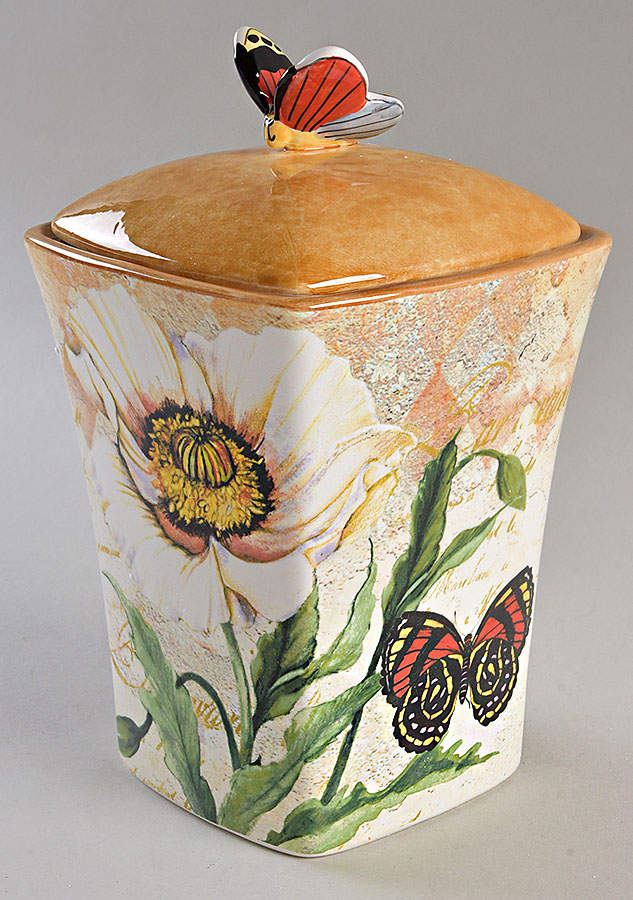 Poppy Garden Small Canister & Lid by Certified International-1