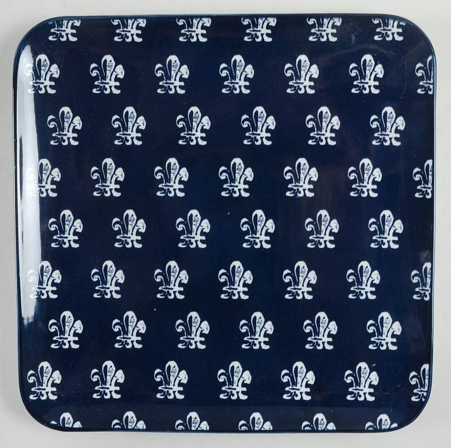 Blue Indigo 10" Square Serving Platter by Certified International-1