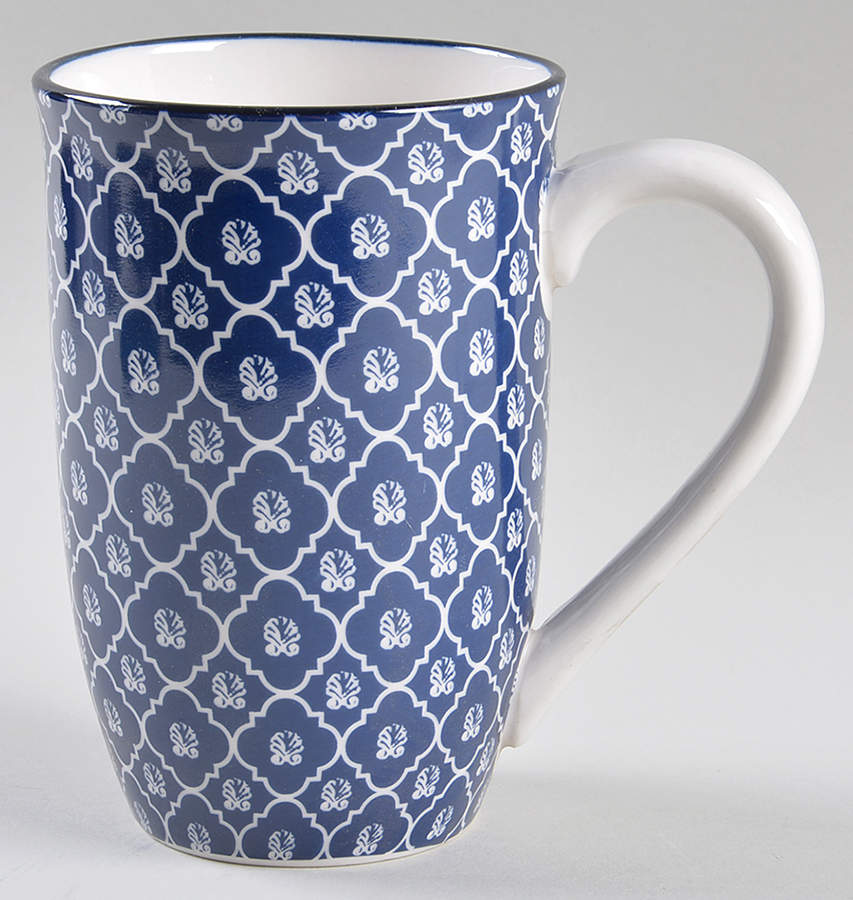 Blue Indigo Latte Mug by Certified International-1