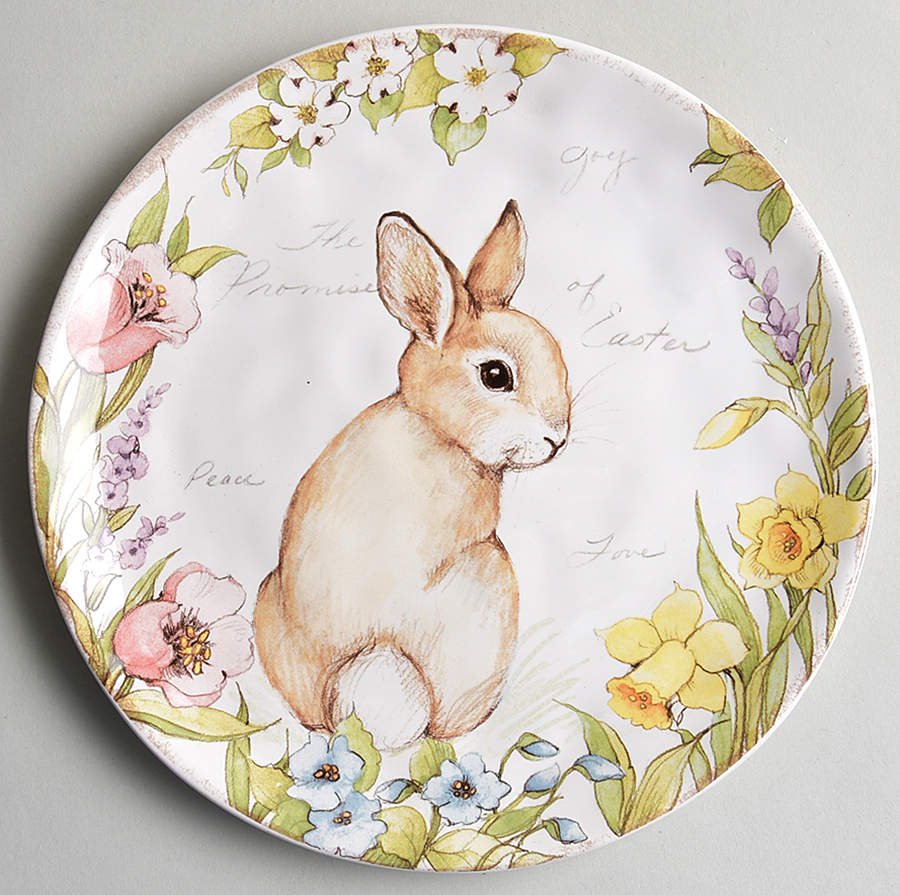 Bunny Patch Salad/Dessert Plate by Certified International-1