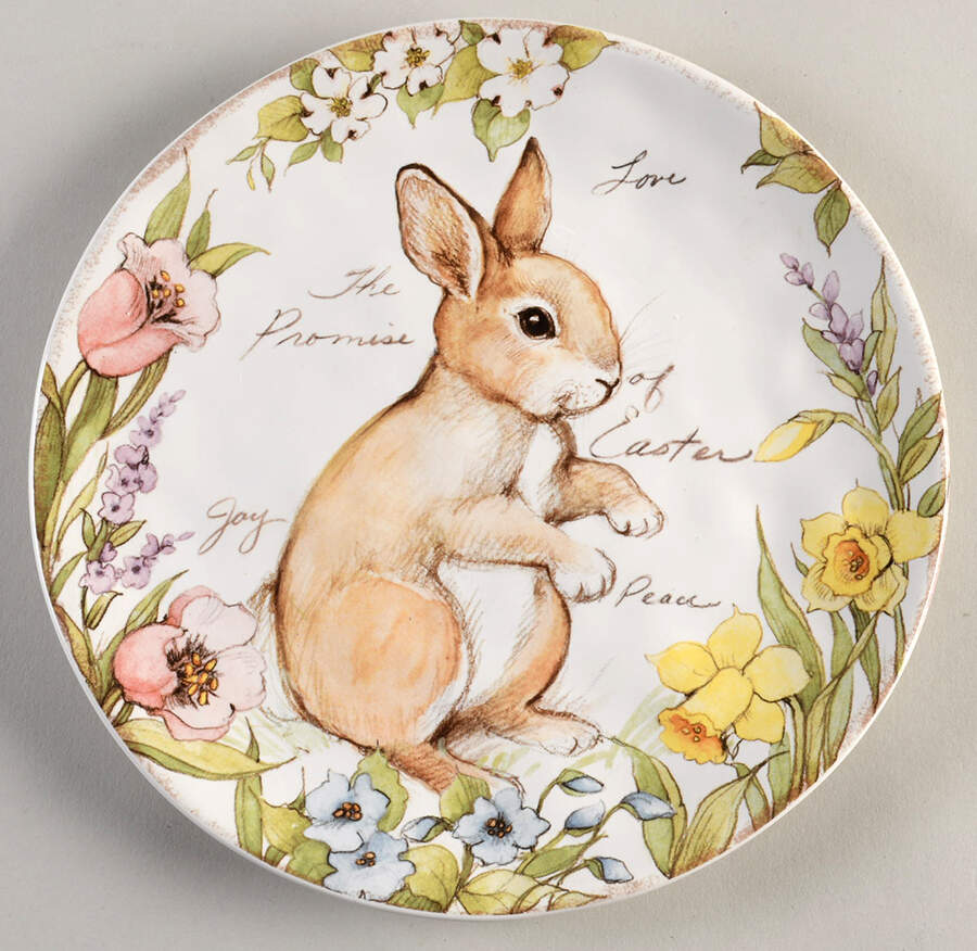 Bunny Patch Salad/Dessert Plate by Certified International-1