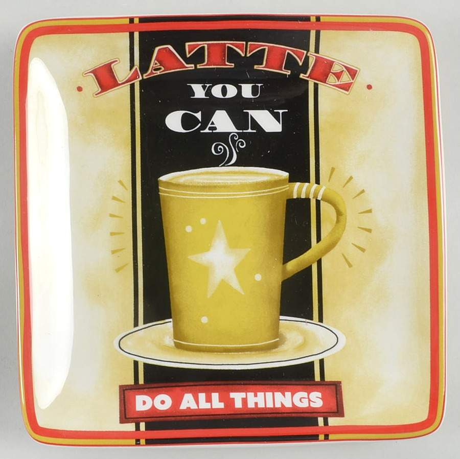 Coffee Always Square Canape Plate by Certified International-1