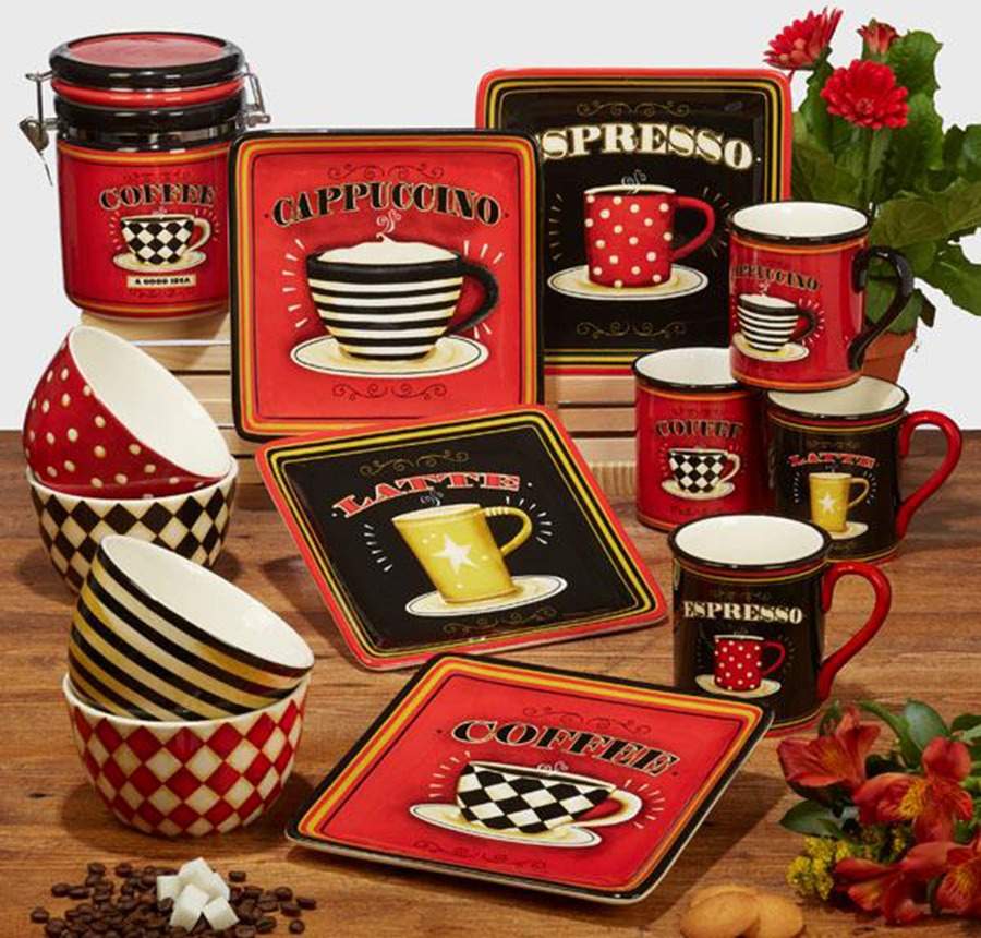 Coffee Always Square Salad/Dessert Plate by Certified International-1