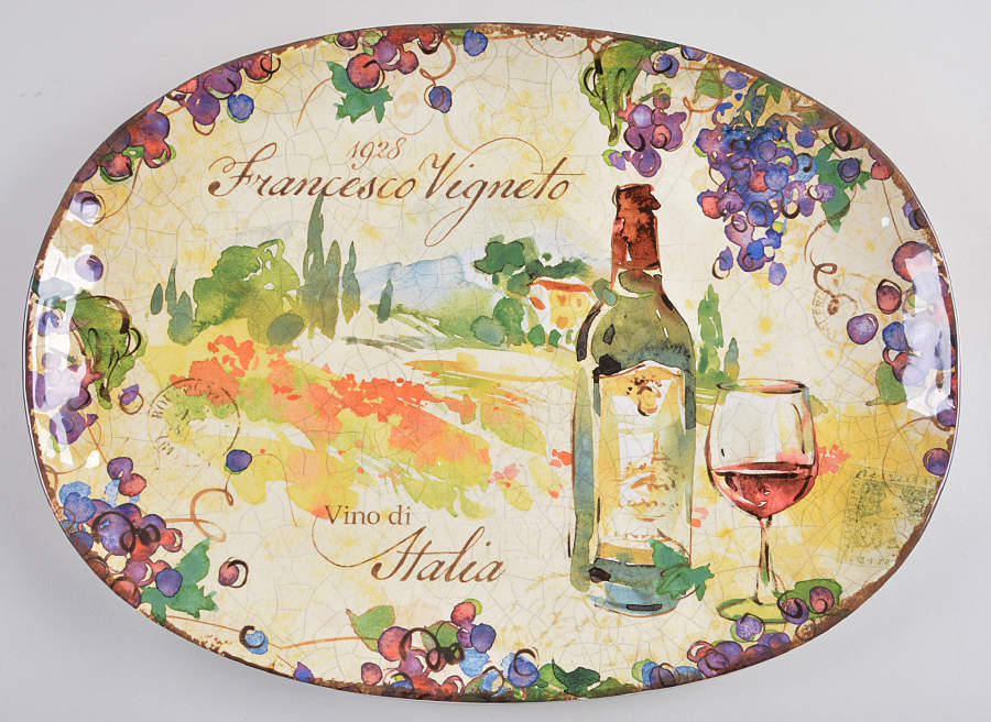 Vino 17" Oval Serving Platter by Certified International-1