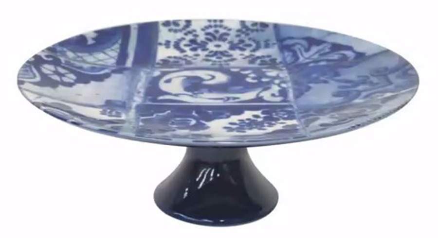 Lisboa 13" Diameter Pedestal Cake Stand by Costa Nova China-1