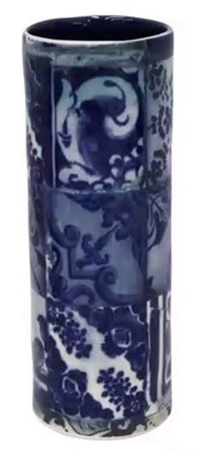 Lisboa 9" Cylinder Vase by Costa Nova China-1