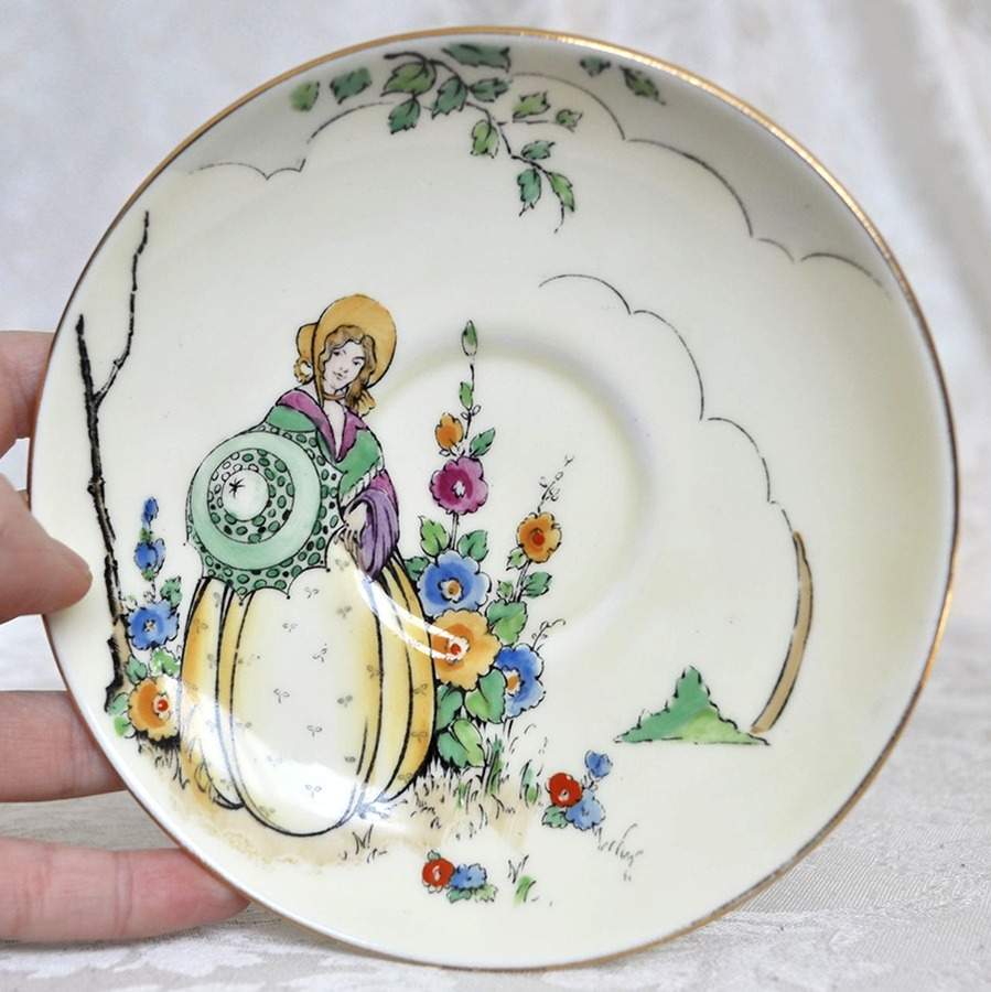 714104 Saucer by Crown Staffordshire-1