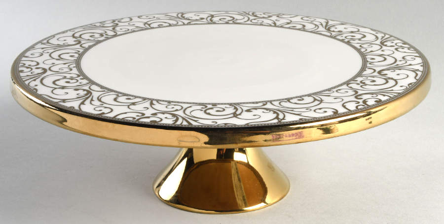 Veluto Gold Footed Cake Plate by Ciroa-1