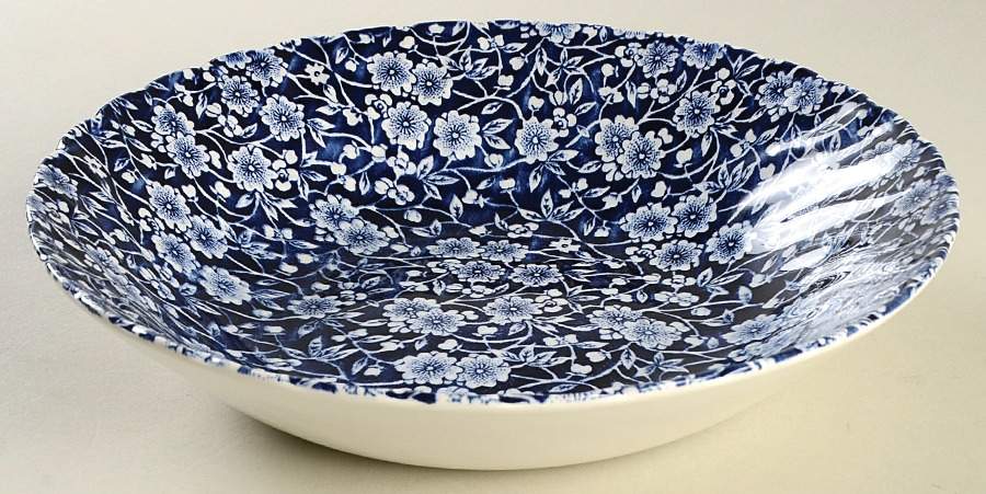 Calico Blue (Chelsea Shape) 9" Individual Pasta Bowl by Churchill-1