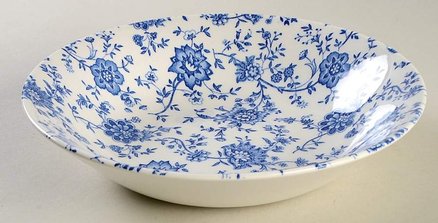 Jacobean Blue 9" Individual Pasta Bowl by Churchill-1