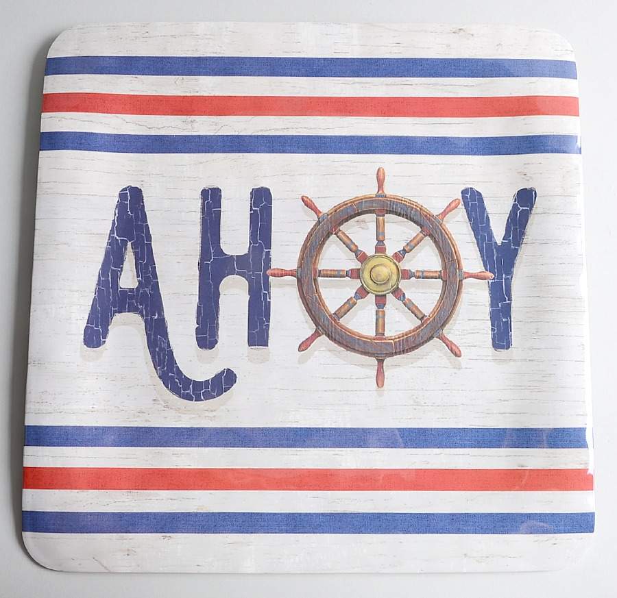 Nautique (Melamine) 14" Square Platter by Certified International-1