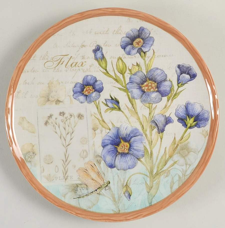 Herb Blossoms Salad/Dessert Plate by Certified International-1
