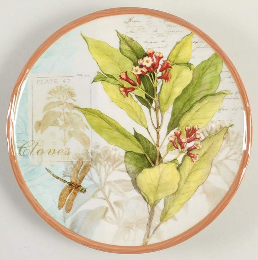 Herb Blossoms Salad/Dessert Plate by Certified International-1