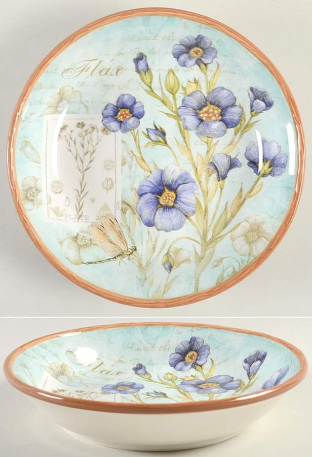 Herb Blossoms 8" Soup/Pasta Bowl by Certified International-1