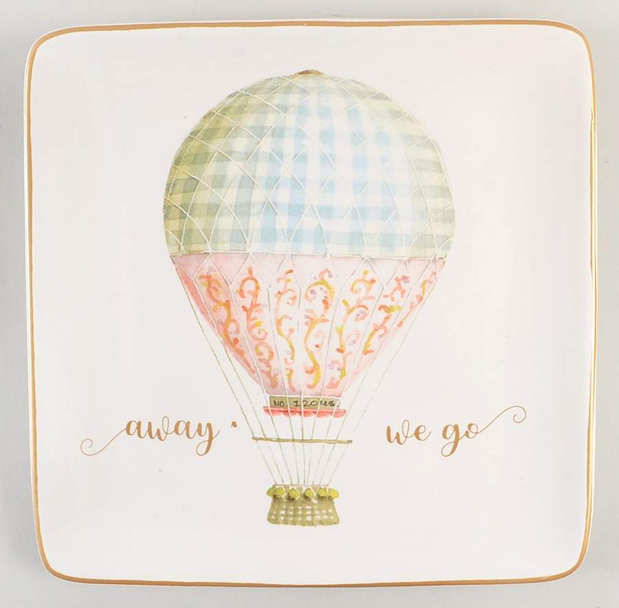 Beautiful Romance Square Salad/Dessert Plate by Certified International-1